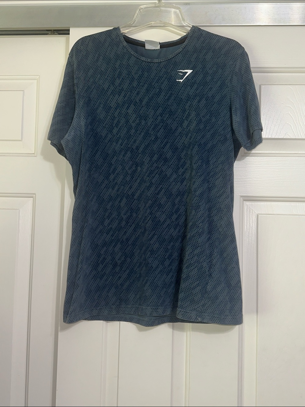 Gymshark Navy Blue Subtle Pattern Short-Sleeve Tee